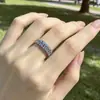 Anel simples e versátil da série prata, anel geométrico de dedo indicador com borla de lava, anel aberto personalizado para meninas e casais, moderno para homens