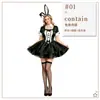 Disfraz de Halloween Vestido de Conejita Sexy Conejita Cosplay Carnaval Fiesta de Animales Atuendo de Performance