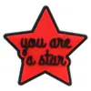 Venda Quente Desenho Animado Estrela Pvc Plano Decorativo Macio Aplique Acessórios de Cabelo Capa de Celular Estrela de Cinco Pontas DIY Acessórios de Joia