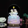 Wanderer de los Sueños Chica Luna Bola de Cristal Caja de Música Decoración de Escritorio para el Hogar Adorno Regalo de Cumpleaños para Compañero de Clase