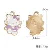 Colgantes de esmalte de la linda serie Sanrio oso de dibujos animados, My Melody, perro Pacha accesorio DIY colgantes pequeños