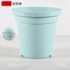 Vaso de flores de cerâmica de imitação redondo engrossado durável ecologicamente correto respirável extra grande vaso de resina verde rosa para ambientes internos