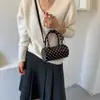 2026 Bolso Almohada Nuevo Estilo Coreano Textura Puntos Diseño de Nicho Hombro Único Cruzado de Hombro de Mano Versátil Bolso Almohada
