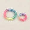 Acessórios de cabelo clássicos corda de cabelo corda de cabelo elástico Candy Color colorido arco-íris linha telefônica anel de cabelo