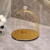 Estante de Baño de Hierro Forjado, Estante de Almacenamiento para Cuidado de la Piel y Cosméticos para Baño e Inodoro, Almacenamiento de Jaula de Pájaros, Doble Capa