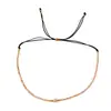 Pulseira de contas de arroz estilo boêmio, pedra semipreciosa, contas coloridas, pedra da sorte, corda de mão para casal, pulseira pequena feminina
