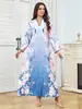 Mt535 Transfronterizo En Stock Vestido Largo Ropa de Mujer Amazon Comercio Exterior Estampado de Viaje Vestido Largo de Gala con Dobladillo Ancho Vestido de Mujer