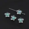 Accesorios para joyería diy material con cuentas color mágico AB estrella de cinco puntas cuentas sueltas niños acrílico transparente Estrella cuentas de agujero grande