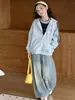 Chaqueta con Capucha para Niña 2026 Nuevo Estilo Otoño, Sudadera Cardigan para Niños Talla Mediana y Grande, Camisa con Cremallera de Manga Raglán, Top de Manga Larga para Niños