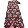 Tela de Poliéster-Algodón Floral Bordada Africana Simple, Accesorios de Encaje para Vestidos de Banquete y Vestidos de Gala