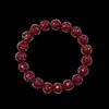 Pulsera de Cuentas de Transferencia de Fortuna de Arena Dorada Púrpura de Mineral Crudo de Cinabrio para Mujeres, Regalo de Año del Zodiaco, Pulsera de Joyería de Bajo Contenido con Cuentas