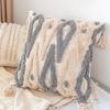 Funda de Almohada Bordada con Borlas y Botones Estilo Bohemio Ins Moda Simple Artesanía Borla Sala de Estar Sofá Habitación de Muestra Almohada