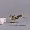 Adornos de Fénix de Latón Puro, Adornos Creativos de Dragón y Fénix, Artesanías de Escultura de Cobre de Fénix, Decoración para Sala de Estar del Hogar, Adornos para Mascotas de Té