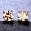 Pendientes de Cristal de Zirconia Blanca Redonda con Garras Cuatro, Explosiones Blancas K Blancas de Shein Transfronterizos para Mujer, 8 mm, Joyería de Oreja Simple de Moda Versátil