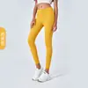 Calça de Yoga LULU Sem Marcas Feminina Cintura Alta Emagrecimento Quadril Linha T Nua Alta Elasticidade Apertada Corrida Fitness