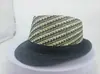Sombrero de paja con logo personalizado y ala pequeña, sombrero de playa para viajes de vacaciones, sombrero jazz bordado, sombrero de paja parasol de verano