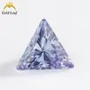 3x 3 ~ 12x 12mm 5A triángulo ángulo recto circonita de color colección Wuzhou gema artificial piedra desnuda venta al por mayor