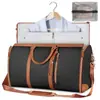 Bolsa de viaje plegable para traje transfronteriza, bolsa de almacenamiento multifuncional, bolsa de mano grande de PU, envío directo de una pieza