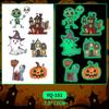 Adesivos de Tatuagem Coloridos Luminosos de Halloween para Homens e Mulheres à Prova d'Água Duradouros Adesivo para Braço Infantil Pele Natural Adesivos Brinquedos