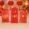 Adesivo de Celular com Folha de Ouro 2Mg com Dourado na Superfície, Envelope Vermelho Criativo para a Princesa Ficar Rica, Brinde de Evento Promocional da Loja de Ouro