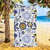 Suministro Exclusivo Transfronterizo de Toalla de Playa con Estampado de Hoja de Monstera Verde Fresco, Toalla de Baño con Estampado Digital de Hojas de Microfibra