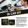 Crema para el cuidado del cuero del volante: repara y disimula los daños en la superficie de cuero del interior, cubriendo el desgaste, el descascarillado y las grietas, y proporciona nutrición