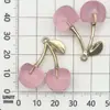 Mistura 12 gotas de óleo três-dimensionais fruta cor transparente cereja grande liga pingente pulseira colar brincos pingente acessórios de joia