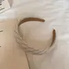 Estilo Coreano Novo Crânio Alto Simples Tecido Sarja Cabeça Esponja Faixa de Cabelo Versátil Moda Passeio Pressionador de Cabelo Grampo de Cabelo Mulheres