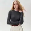 Suéter 100% cashmere puro, nova coleção outono/inverno 2026, blusa de gola alta básica feminina, doce e estilosa, corte justo e que valoriza a silhueta