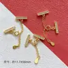 Accesorios DIY Cadena de Cola en Forma de Corazón con Broche Chapado en Oro Plata de Ley S925 Cadena de Extensión Deslizante para Collar de Perlas Pulsera