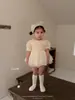 Roupas Infantis Jenny Coleção Primavera 2026 Menina Bebê Um Ano Banquete de Cem Dias Vestido Macacão Princesa Vestido de Renda Estiloso Body