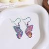 Brincos Criativos de Borboleta Vazada Cor Mágica Leve Luxo Estilo Étnico Doce Cool Estilo Ins Brincos Elegantes da Moda