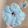 Gomita para el pelo suave y dulce para mujer, scrunchie de malla estilo coreano, liga para coleta baja y moño, accesorio para el cabello de alta gama