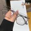 Novos Óculos Anti-Luz Azul para Mulheres Sem Maquiagem, Armação Preta Slim de Aro Grande Anti-Radiação com Lentes Planas para Homens, Atacado de Fabricantes