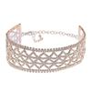 Europeu e Americano brilhante diamante strass colar cruzado multi-camada nicho design colar na moda estilo frio colar gargantilha