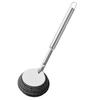 Cepillo de Olla Extendido de Acero Inoxidable para Limpieza de Cocina Doméstica, Adecuado para Lavar Ollas y Tazones Sin Dañar las Ollas, Cepillo de Limpieza de Alambre de Acero con Mango Largo, Bola de Lana de Acero