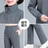 Traje deportivo de ocio de primavera para mamá 2025 Nuevo Cárdigan para mujeres de mediana edad y mayores Conjunto de tres piezas de talla grande para primavera y otoño