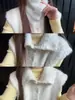 Chaleco Peludo Atmosférico para Mujer Primavera Otoño Solapa de Pie de Dos Vías Tejido de Hilo de Bucle Chaleco sin Mangas Chaqueta Bolero Top
