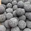 Pedra Diffusora de Aroma Natural Premium 5cm, Ornamento Esfera de Pedra Vulcânica Preta, Bola Flutuante Preta Porosa Polida