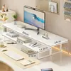 Soporte Elevado para Monitor de Computadora de Escritorio con Estante de Almacenamiento para Sala de E-Sports, Base Extensible para Pantalla de Estación de Trabajo