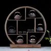 Sala de Modelos Casa de Té Estante Antiguo Juego de Té Decoración Suave Estilo Chino Nuevo Tetera Pequeña Creativa Olla de Hierro Fundido Adornos para Sala de Té