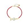 Pulsera de jade de dragón auspicioso de la suerte Estilo nacional Jade de Hetian hebilla de seguridad pulsera nicho de lujo ligero exquisita tejida pulsera de cuerda roja