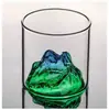 Taza con Vista a la Montaña Estilo Tendencia Nacional Hecha de Material de Alto Boro Silicato, Taza con Paisaje de Montaña Tridimensional, Taza de Té, Taza de Agua, Vidrio de Alto Boro Silicato