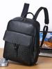 Mochila de Piel Genuina para Hombre Mochila Negra para Portátil de 16 Pulgadas Bolsa Escolar Ligera Gran Capacidad Texturizada de Piel de Vaca Bolsa de Negocios