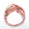 Diadema de punto cruz Corea del Sur pequeña fresca simple elástica accesorios para el pelo de la cara diadema lado estrecho tela floral diadema venta al por mayor