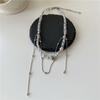 @Estilo Minimalista Coreano de Moda Diseño de Personalidad Ins Collar Gargantilla con Borla de Cuentas de Cristal para Mujeres Vintage