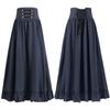 Conjunto de Camisa Retro Francesa con Cuello Alto y Volantes Falda Larga Victoriana de Cintura Alta Ropa para Mujer Tallas Grandes Cosplay de Halloween