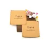 Tarjeta de felicitación Vintage de Papel Kraft para Pareja LOVE con Bendiciones, Tarjeta de Regalo, Tarjeta Exhibidora de Pulsera, En Stock al por Mayor