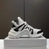 Chegada Nova 2025 Sapatos Torre Versátil Estrela Igual Arqueado Sola Grossa Ins Moderno Cadarço Tênis Casual Feminino