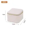 Caja de almacenamiento de joyería portátil de gran capacidad para collares, pulseras y accesorios dorados, estuche de joyería exquisito de alta gama